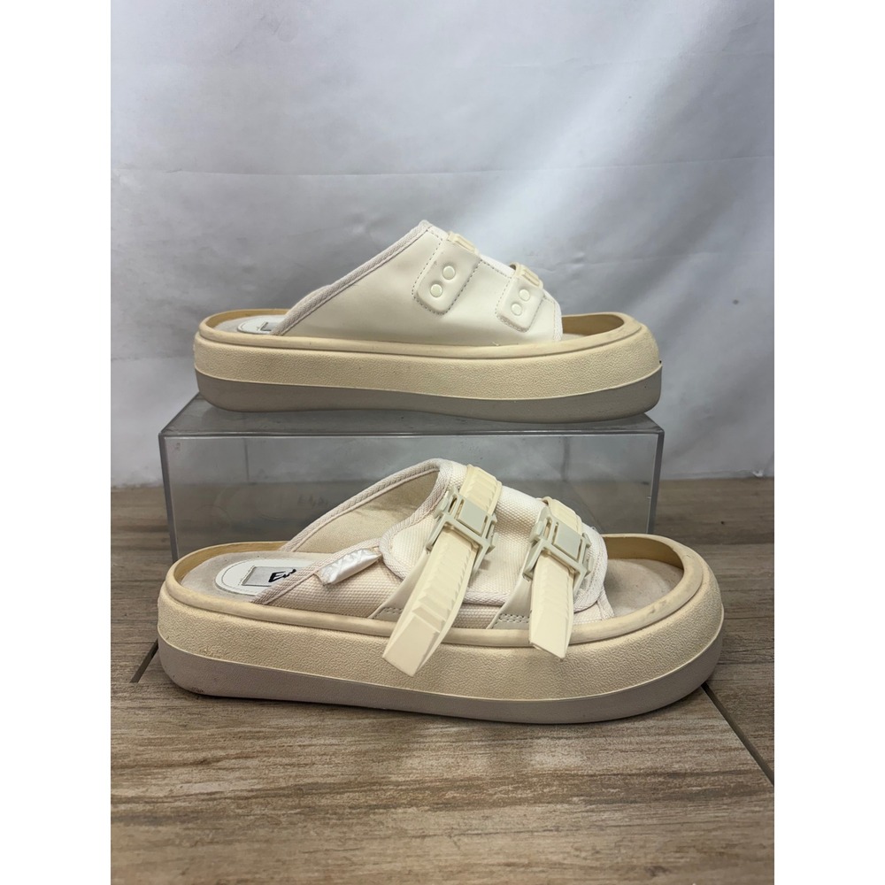 Eytys Capri CCE Cream Platform Sandals Mens 7.5 Buckle Strap Slides Chunky Mules